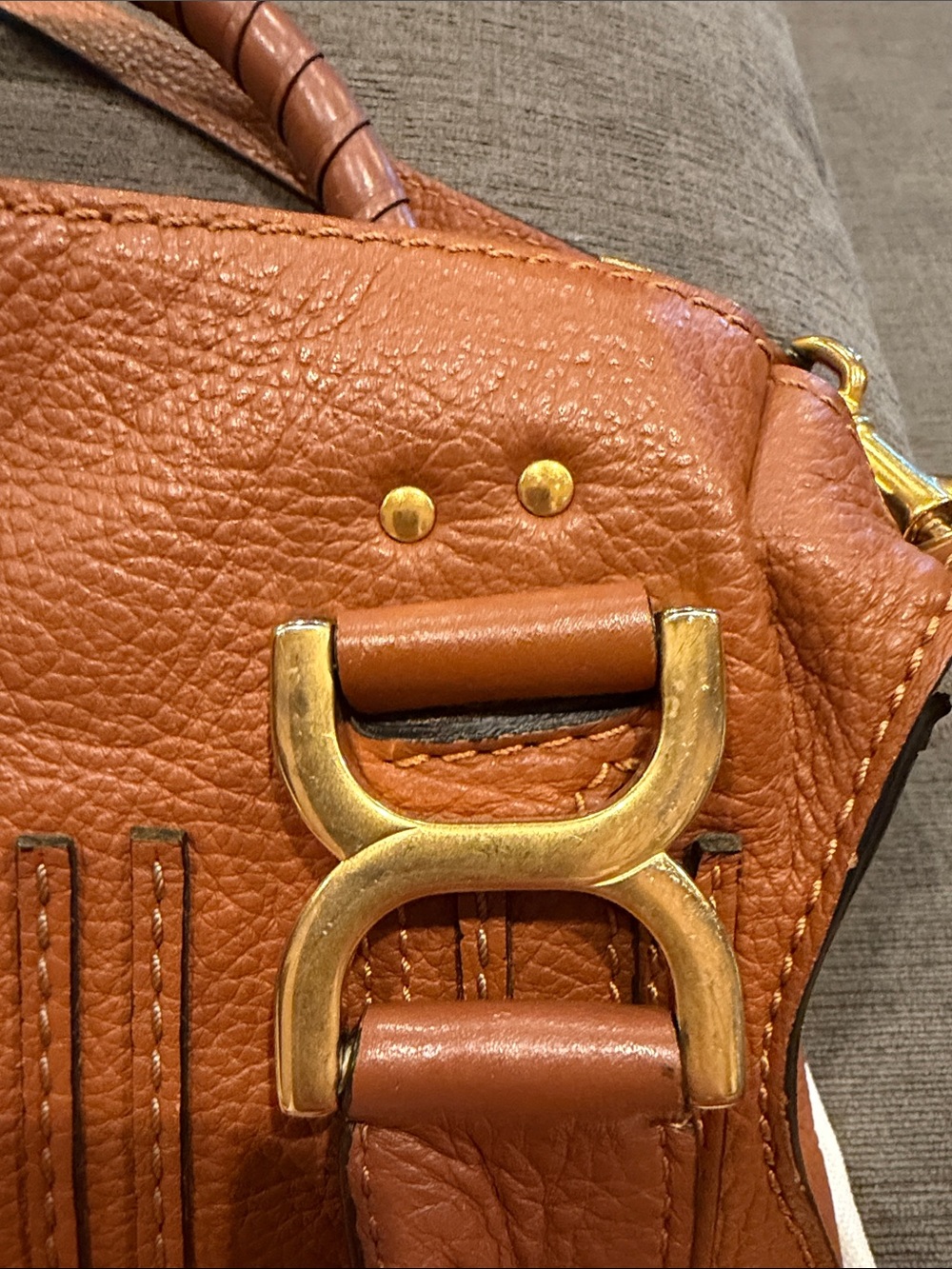 Chloe Marcie Small Brown Leather Satchel - Picture 5 of 12